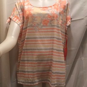 NWT Sz 2x hearts of palm just peachy shirt FINAL SALE